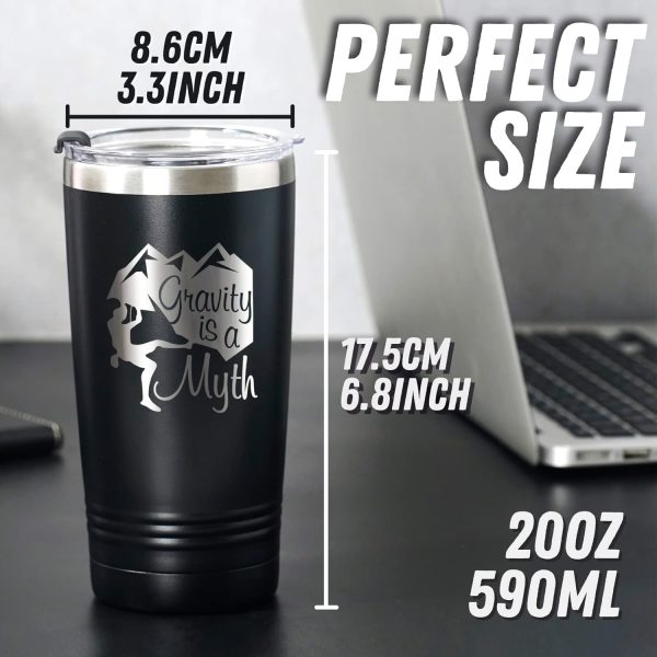 Best Rock Climbing Tumbler Gift - 20oz Stainless Steel Mug - Image 3