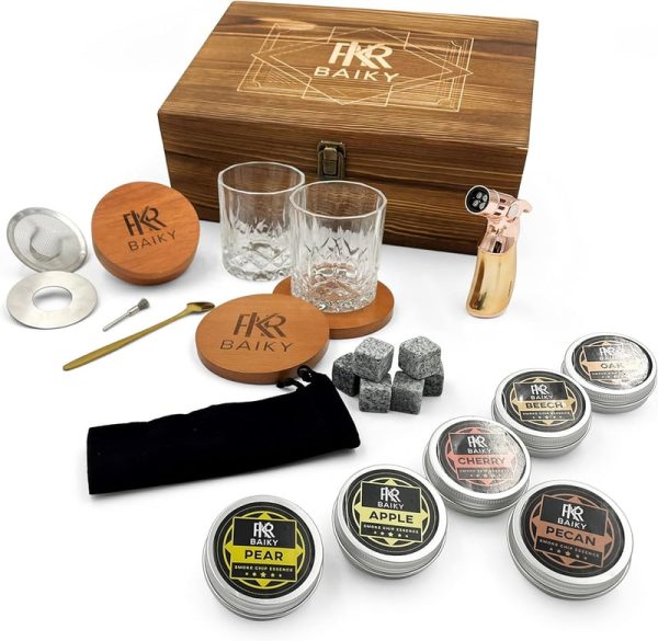 Best Whiskey Smoker Kit For Men - Baiky Bourbon Set