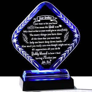 Best Brother Led Crystal Plaque - Personalized Gift