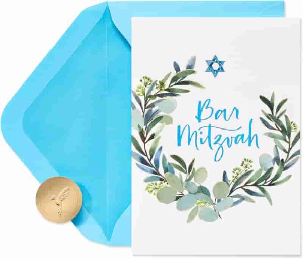 Best Papyrus Bar Mitzvah Card - Mazel Tov Wishes