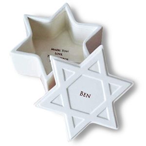 Personalized Star Of David Mitzvah Keepsake Box
