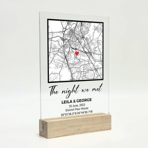 The Night We Met Custom Map Sign - Personalized Couple Gift