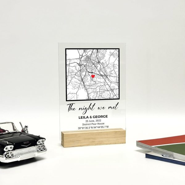 The Night We Met Custom Map Sign - Personalized Couple Gift - Image 6