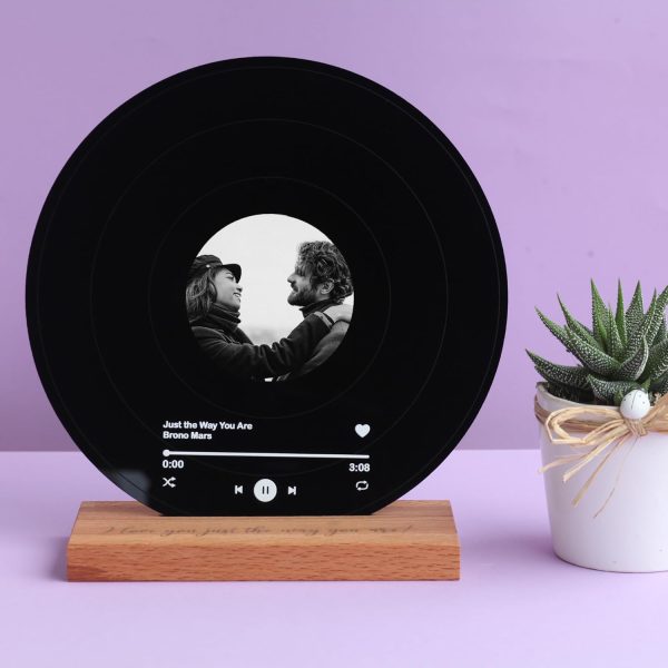 Custom Vinyl Record Song Plaque - Unique Personalized Gift For Couples - Image 3