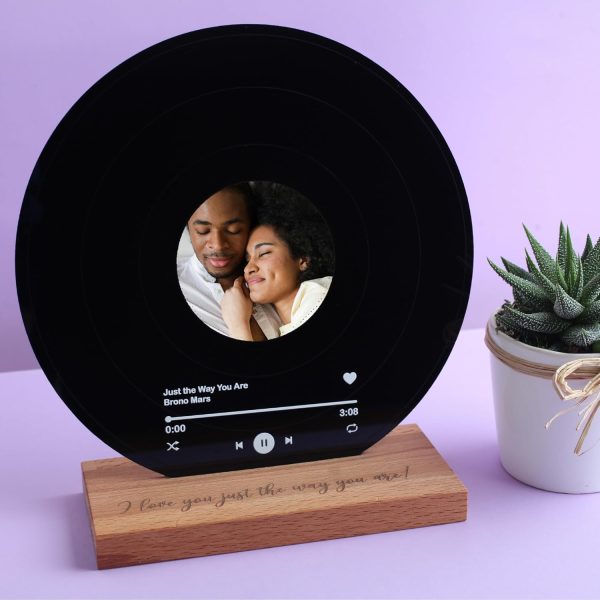 Custom Vinyl Record Song Plaque - Unique Personalized Gift For Couples - Image 4