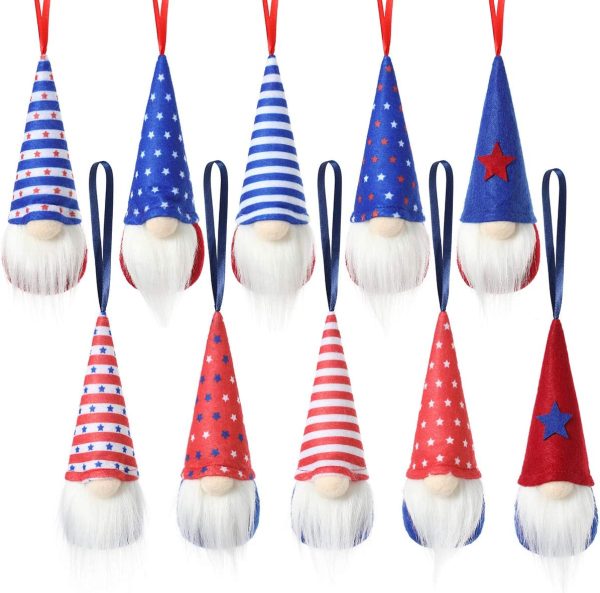 Best Patriotic Gnome Decorations Set - 10 Handmade Ornaments