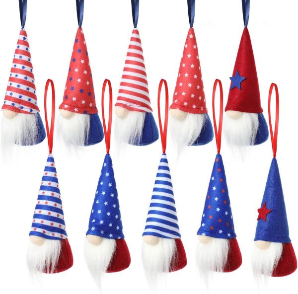 Best Patriotic Gnome Decorations Set - 10 Handmade Ornaments - Image 3