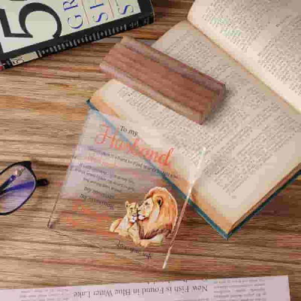 Romantic Lion-themed Acrylic Plaque: Best Gift For Husband - Image 5