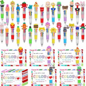 30 Cute 4-in-1 Multicolor Pens With Valentine's Day Cards