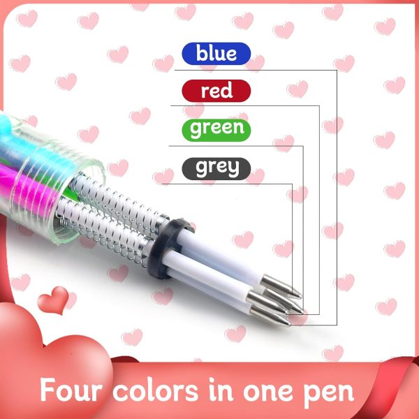 30 Cute 4-in-1 Multicolor Pens With Valentine's Day Cards - Image 4