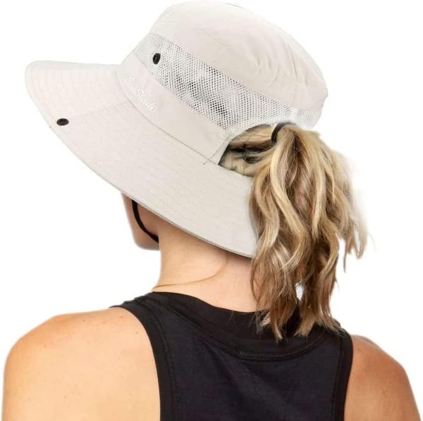 Best Women's Uv Protection Foldable Sun Hat With Ponytail Hole