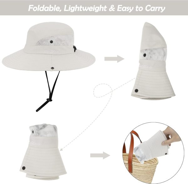 Best Women's Uv Protection Foldable Sun Hat With Ponytail Hole - Image 6