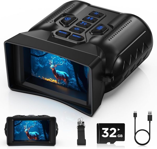 4k Night Vision Goggles With 10x Zoom & Infrared - Best For Wildlife