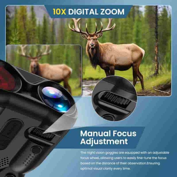 4k Night Vision Goggles With 10x Zoom & Infrared - Best For Wildlife - Image 3