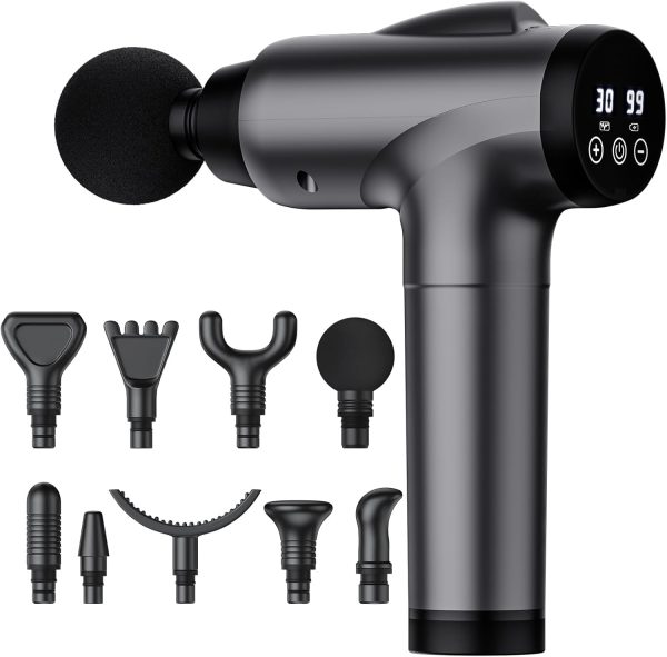 Best Massage Gun For Deep Tissue Pain Relief – 30 Speeds, 9 Attachments