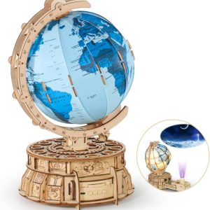 Miebely 3d Wooden Globe Puzzle - Best Led Music Box Gift