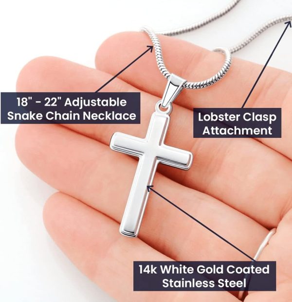 Faith Cross Necklace: Personalized Gift For Son's Graduation - Image 3