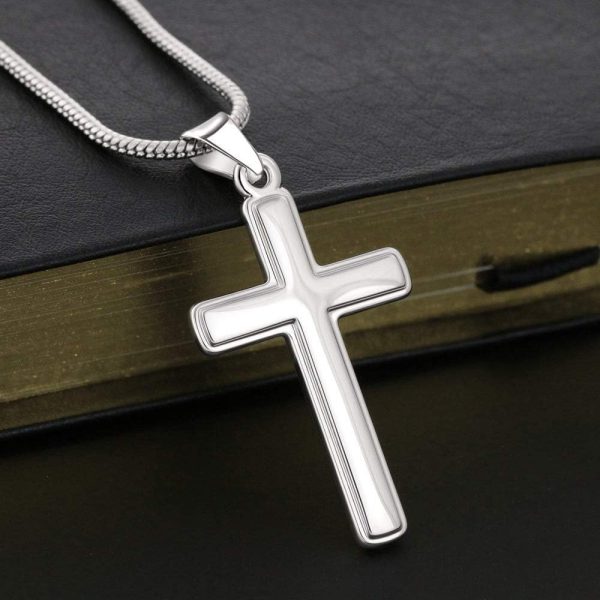 Faith Cross Necklace: Personalized Gift For Son's Graduation - Image 5
