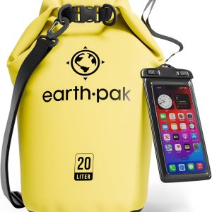 Earth Pak Waterproof Dry Bag With Phone Case - Best For Kayaking