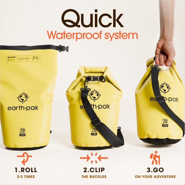 Earth Pak Waterproof Dry Bag With Phone Case - Best For Kayaking - Image 5