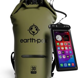 Earth Pak Waterproof Dry Bag With Phone Case - 30l Backpack