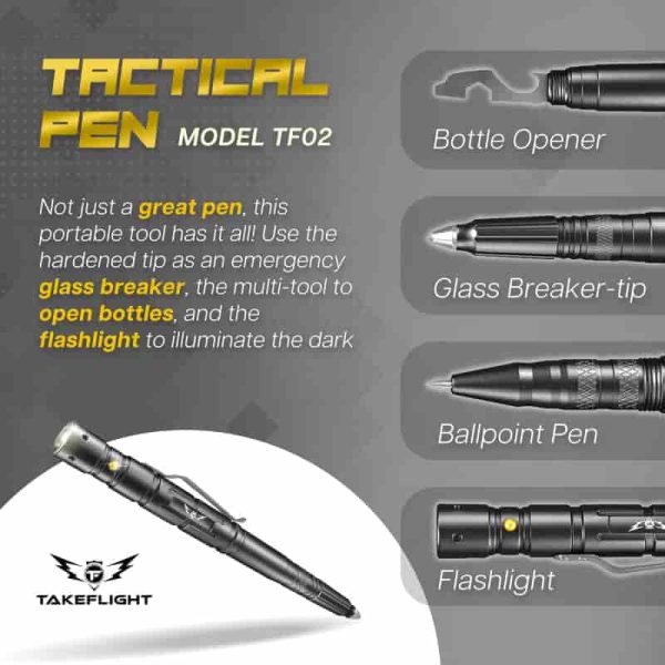 Best Tactical Pen With Flashlight & Survival Tools Gift Set - Image 2