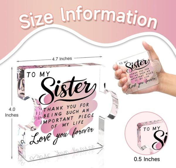 Best Sister Acrylic Puzzle Plaque - Perfect Gift For Sisters - Image 2