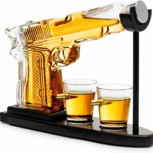 Unique Whiskey Gun Decanter Set - Perfect Gift For Men And Dad