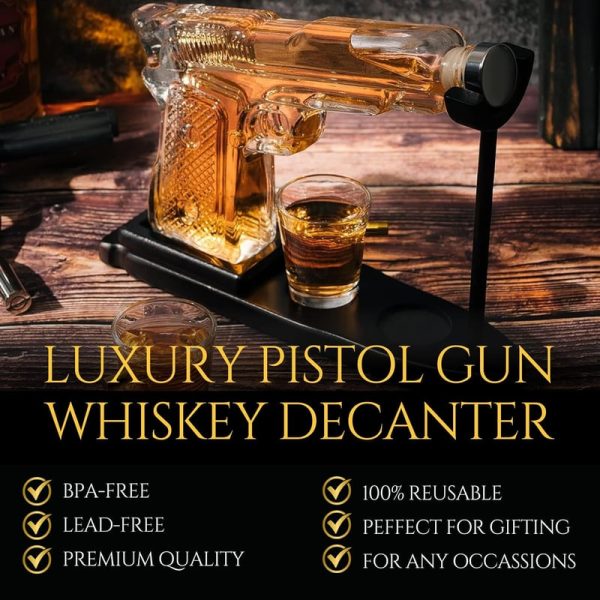 Unique Whiskey Gun Decanter Set - Perfect Gift For Men And Dad - Image 4