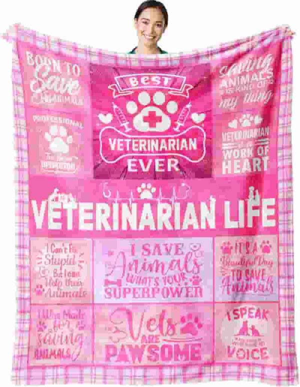 Best Veterinarian Gifts Blanket For Women - 60x50 Inches