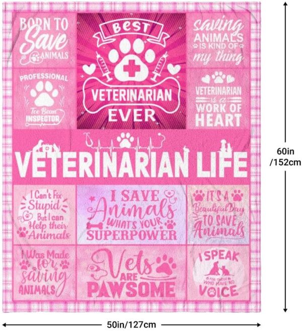 Best Veterinarian Gifts Blanket For Women - 60x50 Inches - Image 2