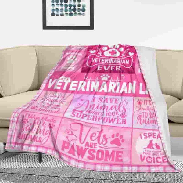 Best Veterinarian Gifts Blanket For Women - 60x50 Inches - Image 3