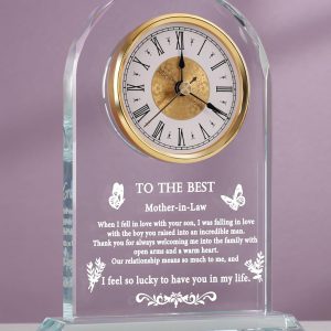 Best Mother-in-law Glass Clock Gift - Elegant & Meaningful
