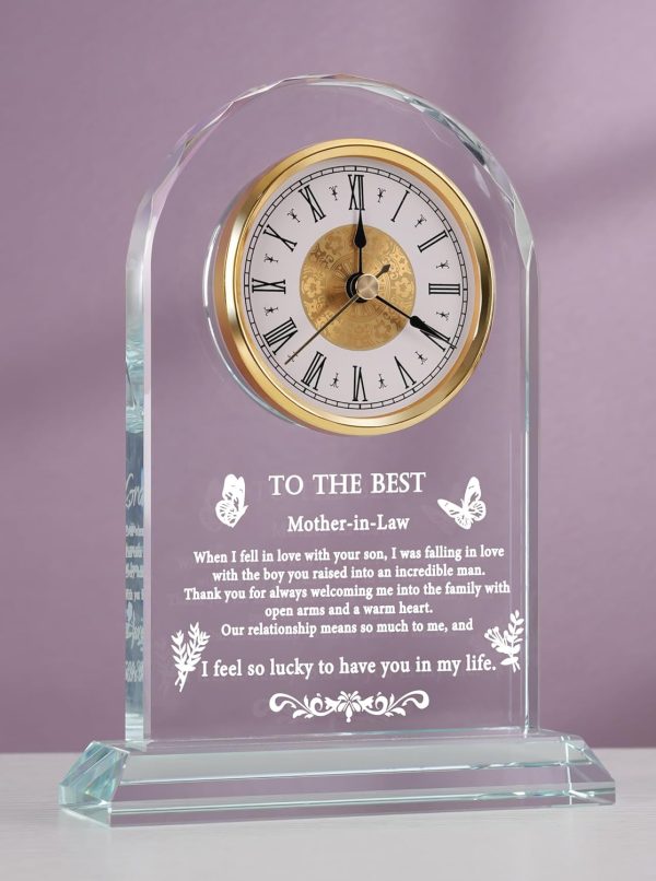 Best Mother-in-law Glass Clock Gift - Elegant & Meaningful