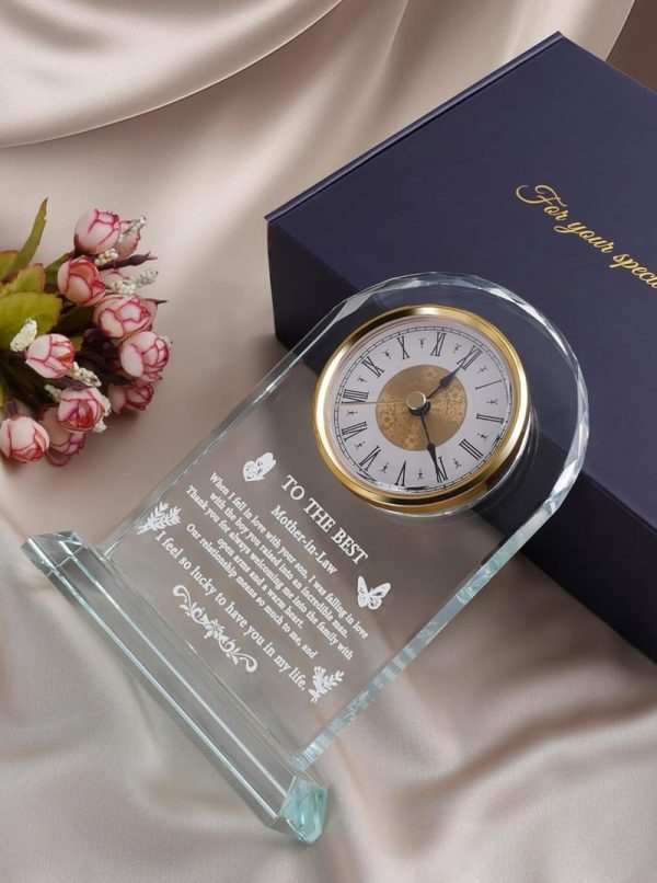 Best Mother-in-law Glass Clock Gift - Elegant & Meaningful - Image 3
