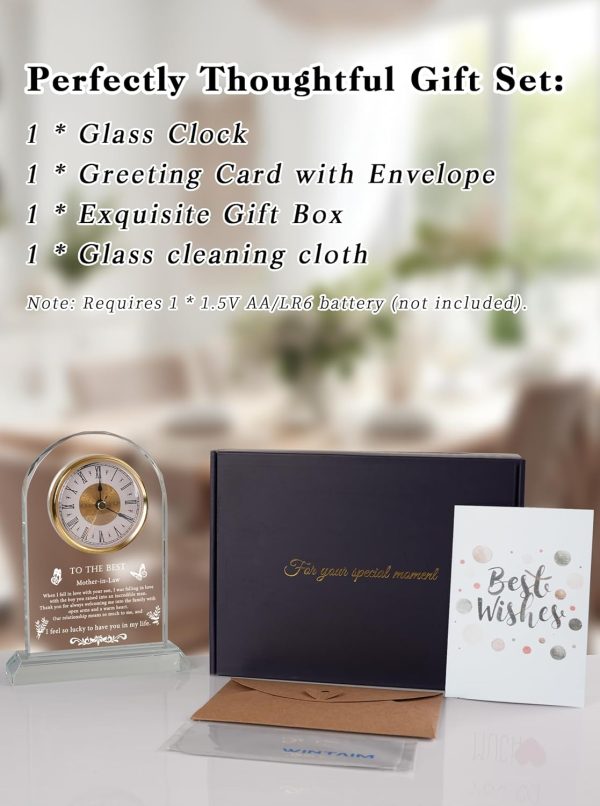 Best Mother-in-law Glass Clock Gift - Elegant & Meaningful - Image 4