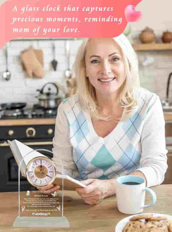 Best Mother-in-law Glass Clock Gift - Elegant & Meaningful - Image 5