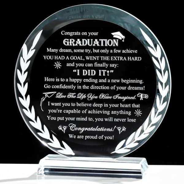 Best 2025 Graduation Gifts – Crystal Plaque For Him & Her