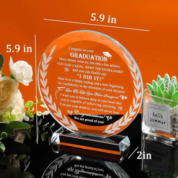 Best 2025 Graduation Gifts – Crystal Plaque For Him & Her - Image 2