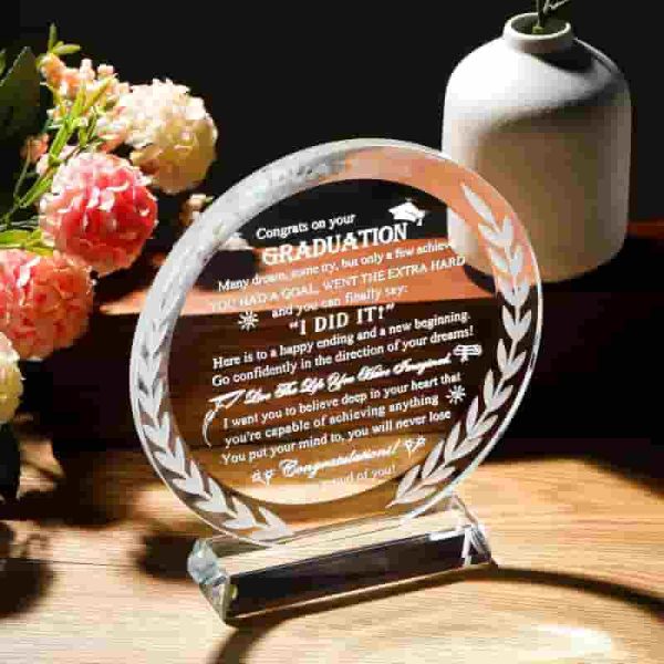 Best 2025 Graduation Gifts – Crystal Plaque For Him & Her - Image 3