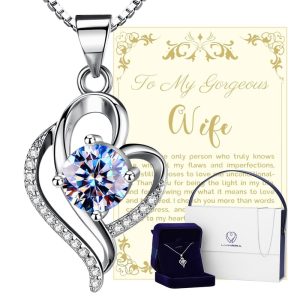Unique Moissanite Necklace - Best Anniversary Gift For Wife