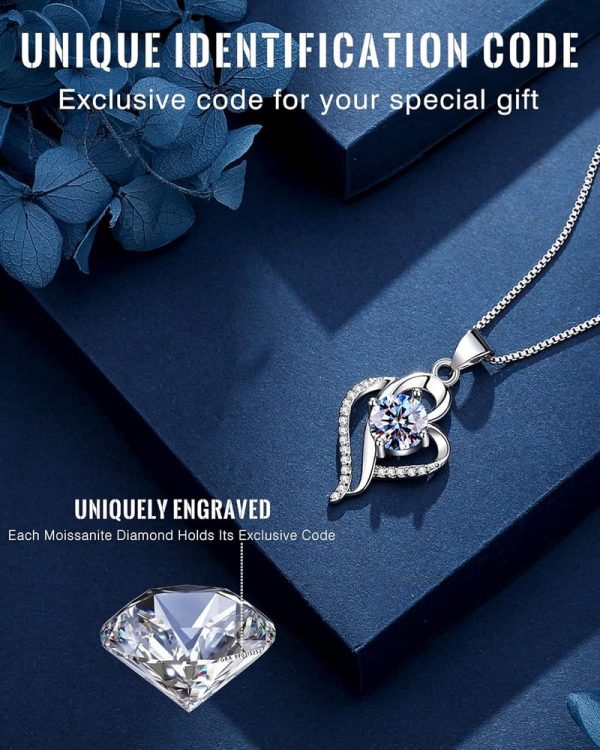 Unique Moissanite Necklace - Best Anniversary Gift For Wife - Image 4