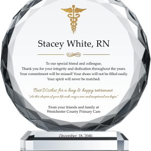 Best Crystal Nurse Plaque - Custom Retirement Gift