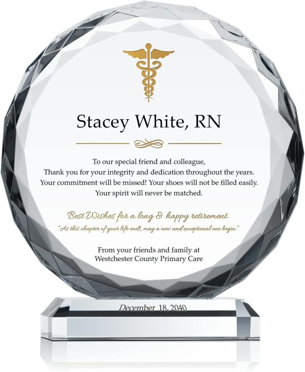 Best Crystal Nurse Plaque - Custom Retirement Gift