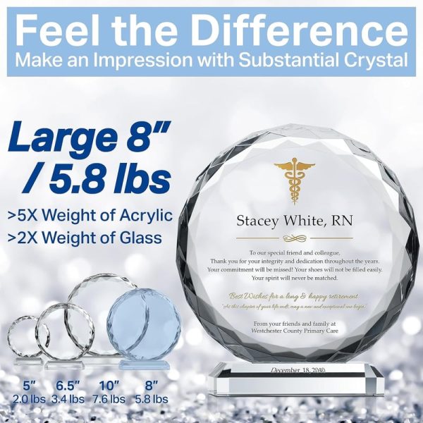 Best Crystal Nurse Plaque - Custom Retirement Gift - Image 4