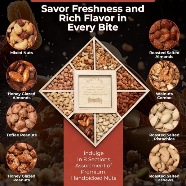 Nutobliss Custom Engraved Nuts Gift Basket - Best Gourmet Gift - Image 2