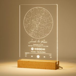 Best Custom Star Map Night Light With Spotify Code - Perfect Gift!