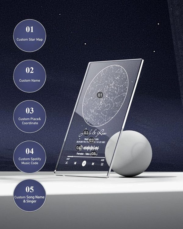 Best Custom Star Map Night Light With Spotify Code - Perfect Gift! - Image 2