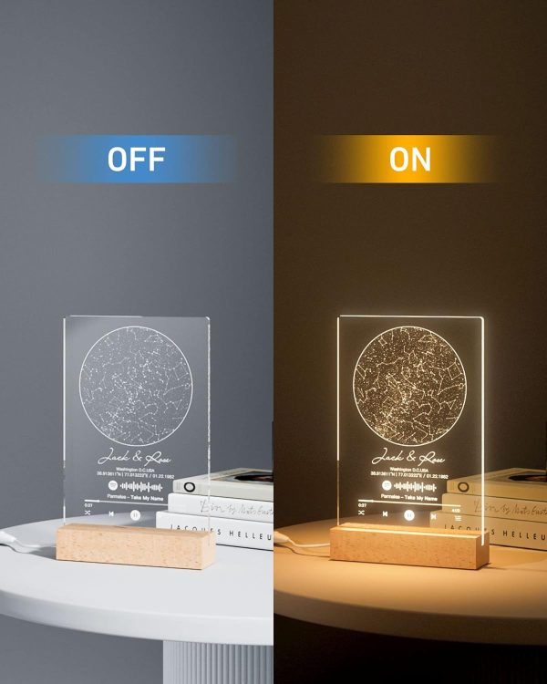 Best Custom Star Map Night Light With Spotify Code - Perfect Gift! - Image 3
