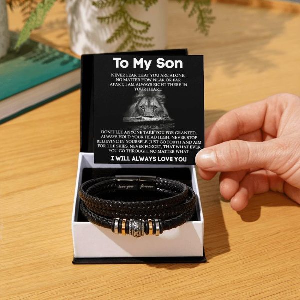 Best Birthday Gift To My Son Bracelet With Message Card & Box - Image 5
